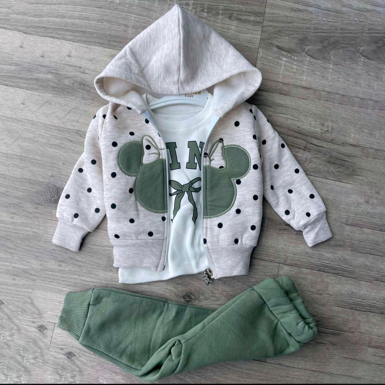 Костюм для дівчинки Partner Minnie штани/худі/футболка 92 см/2 роки (23493236)