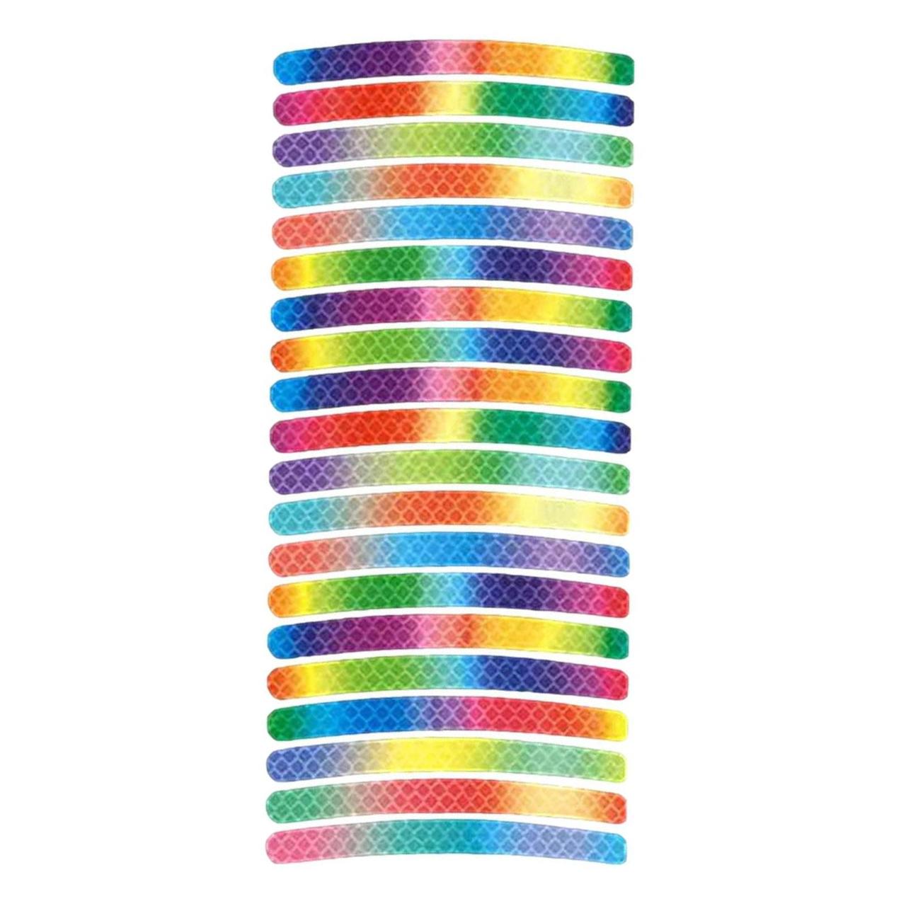 Светоотражающие наклейки для колес 20 шт. Радужный