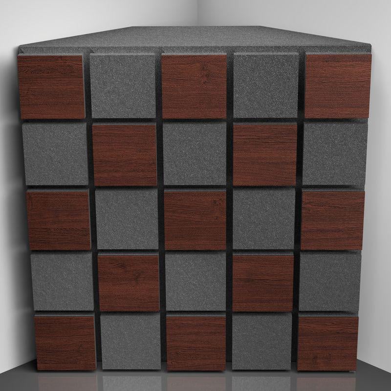 Бас ловушка Ecosound Tetras Acoustic Wood Wenge 50х50 см 150 мм Коричневый (1797)