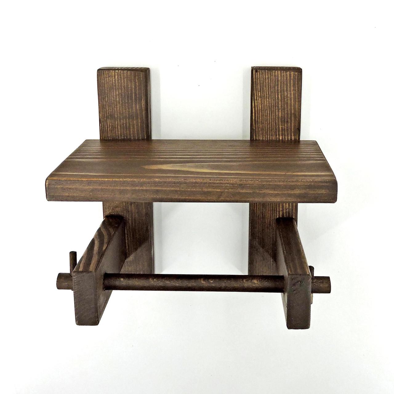 Держатель для туалетной бумаги из дерева Лютеус Капучино (ДТБ-002409)