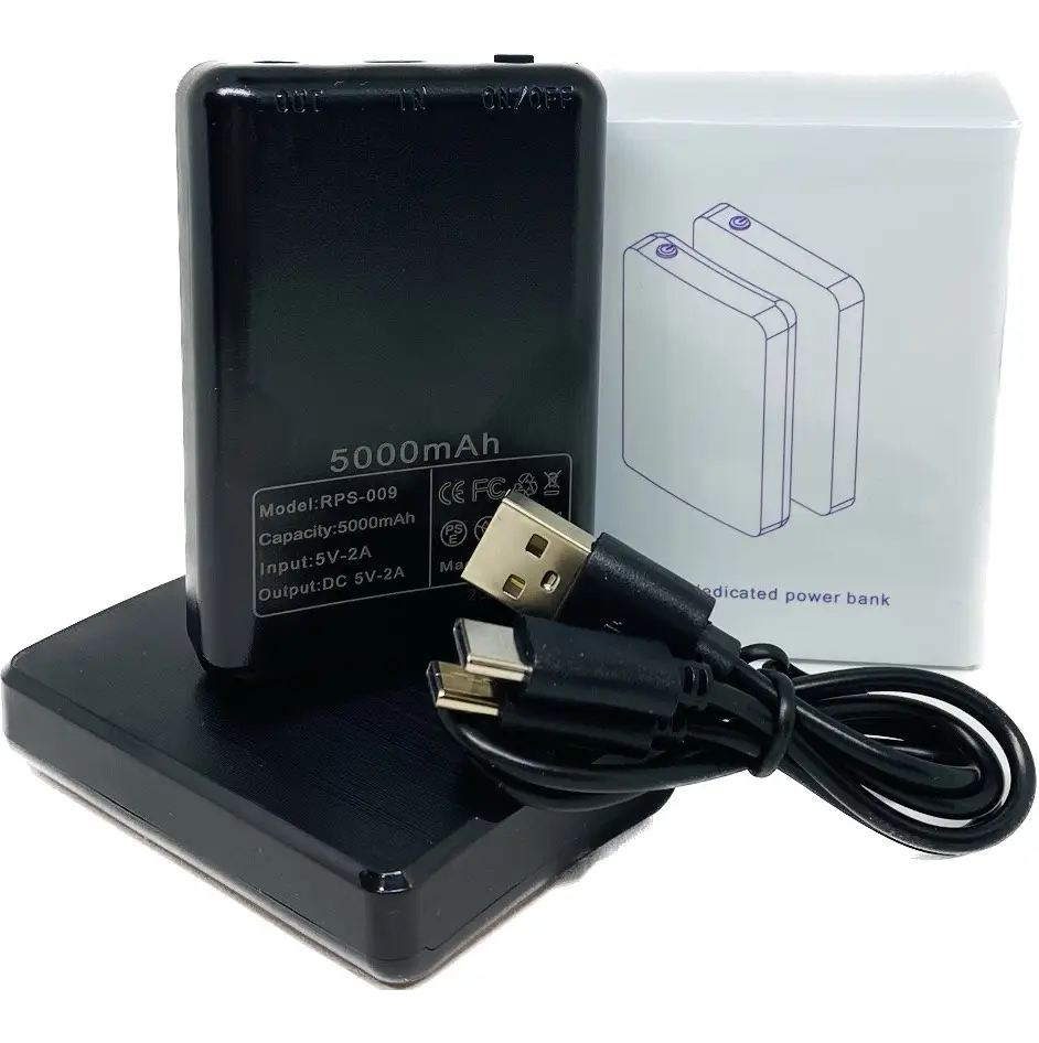 Повербанк для носков с подогревом 5000 mAh 5V 2A USB Черный