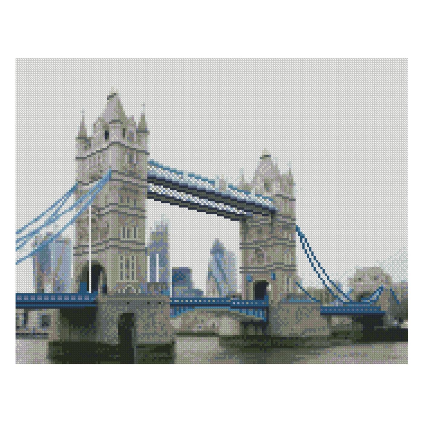 Алмазная мозаика Strateg Лондонський Tower Bridge 40х50 см (Str-FA40841)