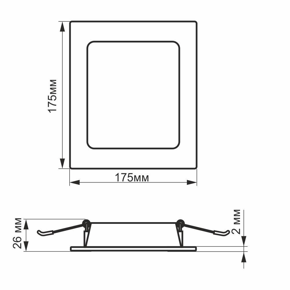 Светильник встроенный Videx VL-DLBS-165 16W 5000K - фото 2