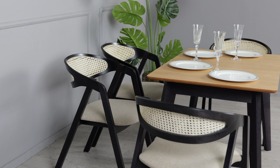 Стол раскладной Милан из массива дерева ножки черные 1100/1400x700x750 мм Дуб (2147484285) - фото 14