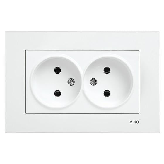 Розетка подвійна Viko Karre Білий (90960055)