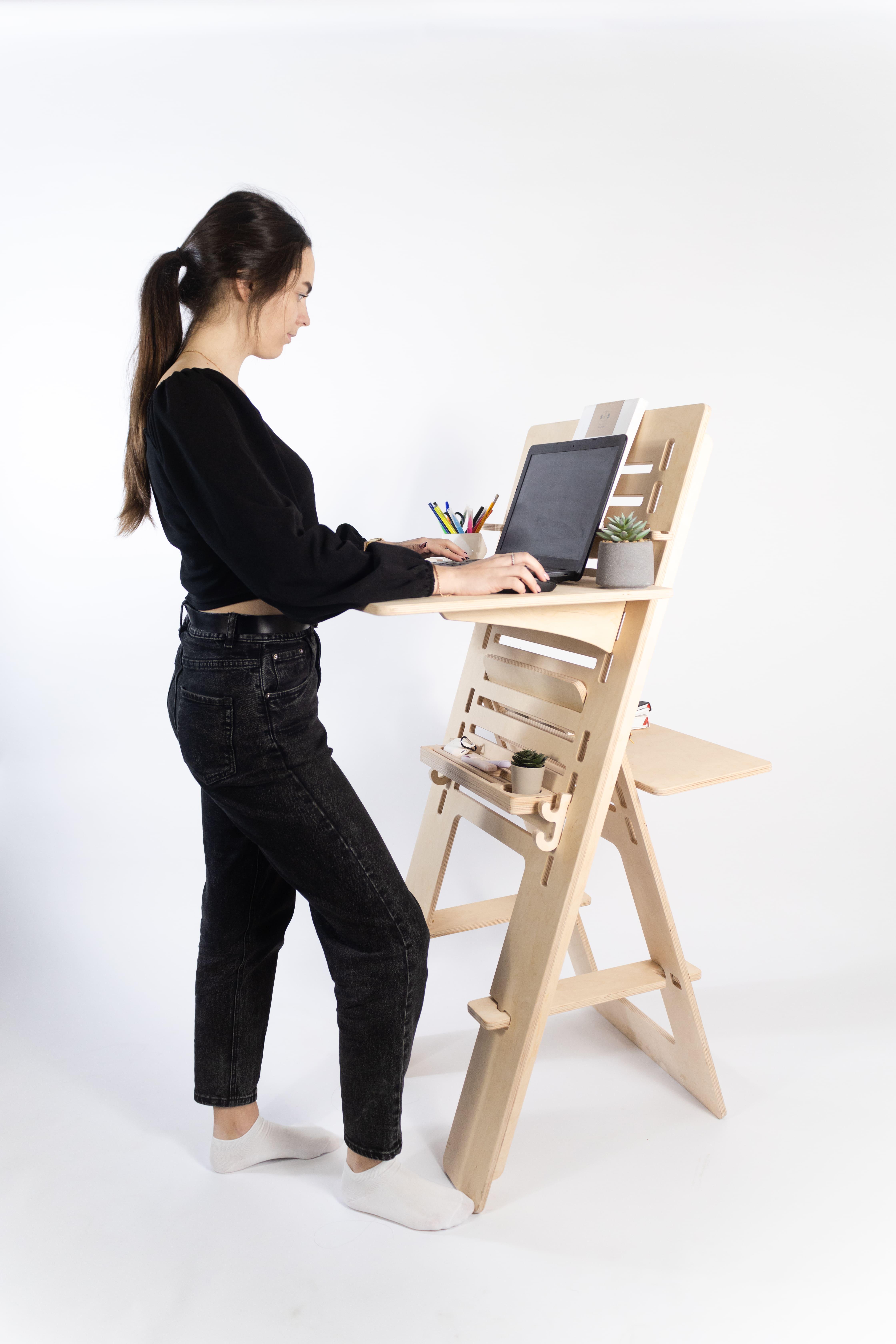 Стіл для роботи стоячи та сидячи Otaman Desk Artist з покриттям Натуральний - фото 6 Стіл для роботи стоячи та сидячи Otaman Desk Artist з покриттям Натуральний - фото 6