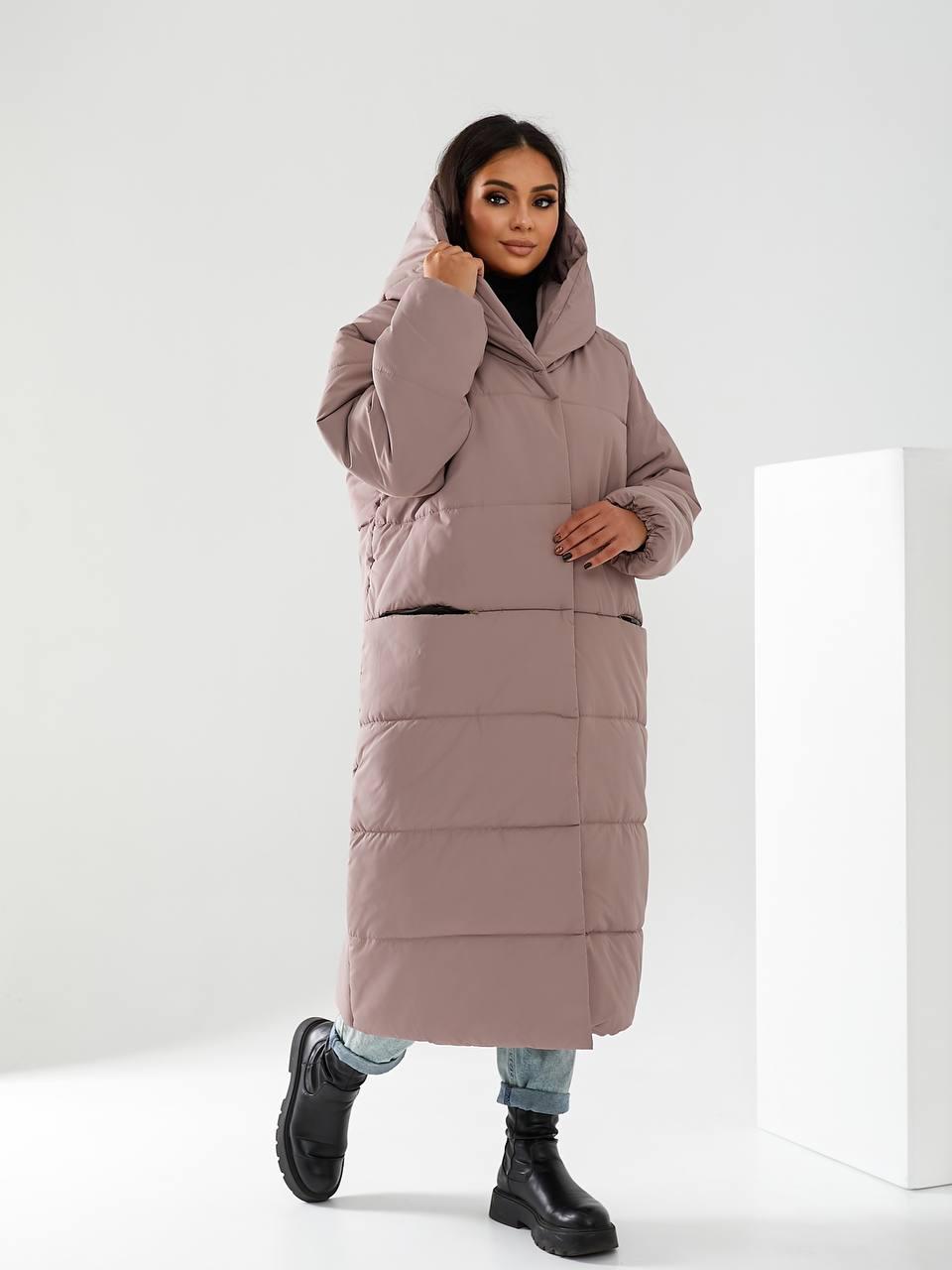 Пальто-пуховик довге на кнопках Аiza А521 р. 54-56 Синій - фото 9 Пальто-пуховик довге на кнопках Аiza А521 р. 54-56 Синій - фото 9