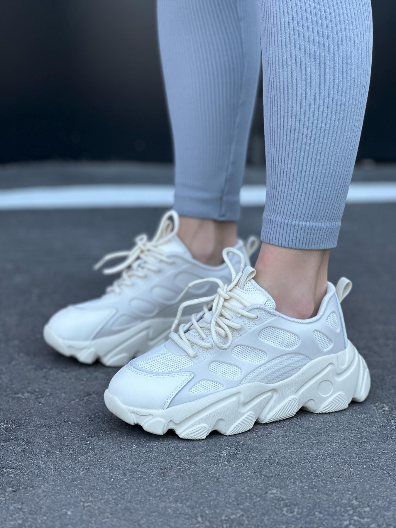 Кроссовки женские натуральная кожа/текстиль р. 38 Молочный (9546507) - фото 7 Кроссовки женские натуральная кожа/текстиль р. 38 Молочный (9546507) - фото 7