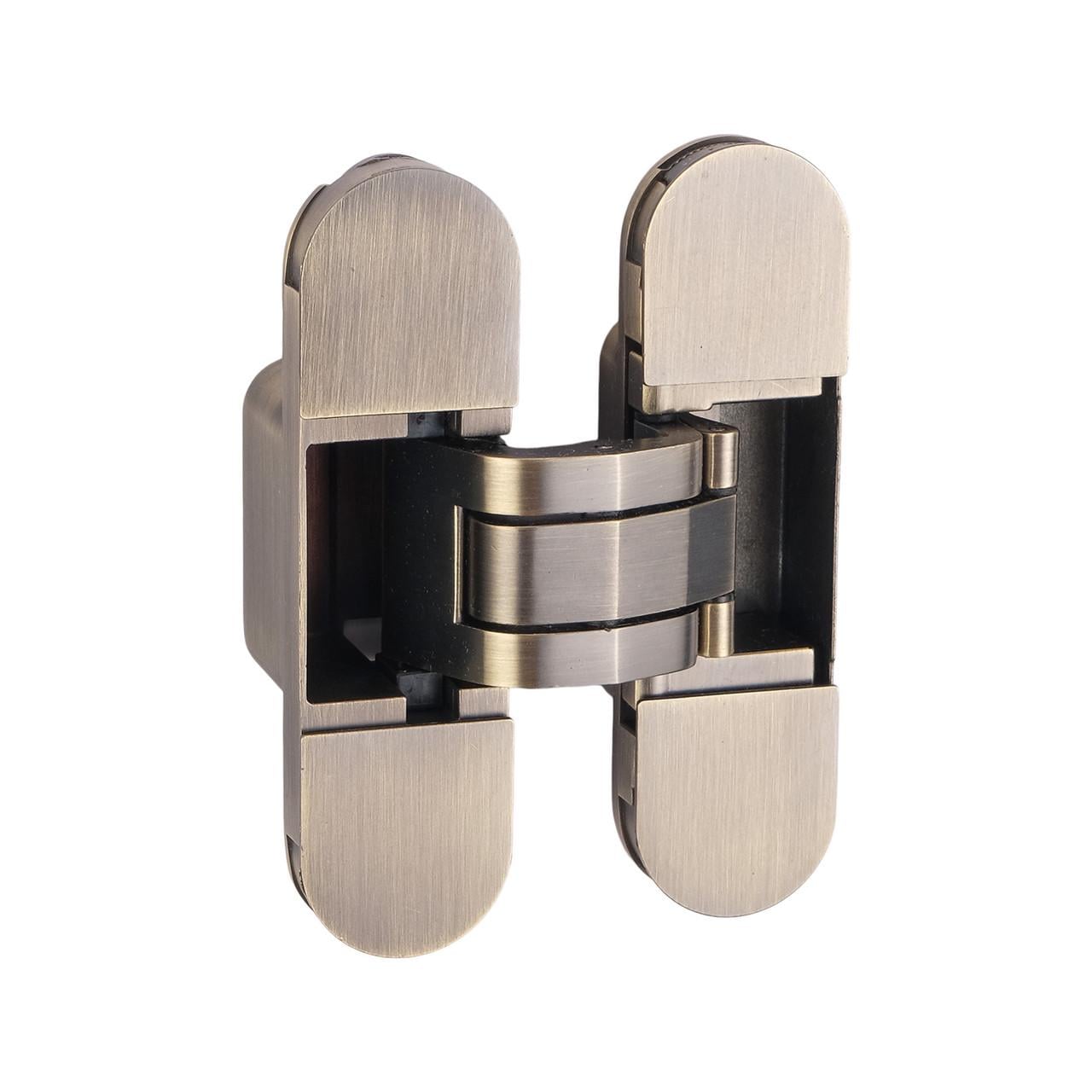 Дверная петля скрытая SIBA GM02 110х30 мм с колпачками Бронзовый античный (GM02-AB)