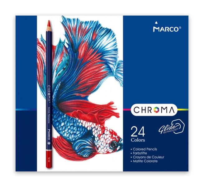 Набір олівців Chroma 24 кольори в металевому кейсі
