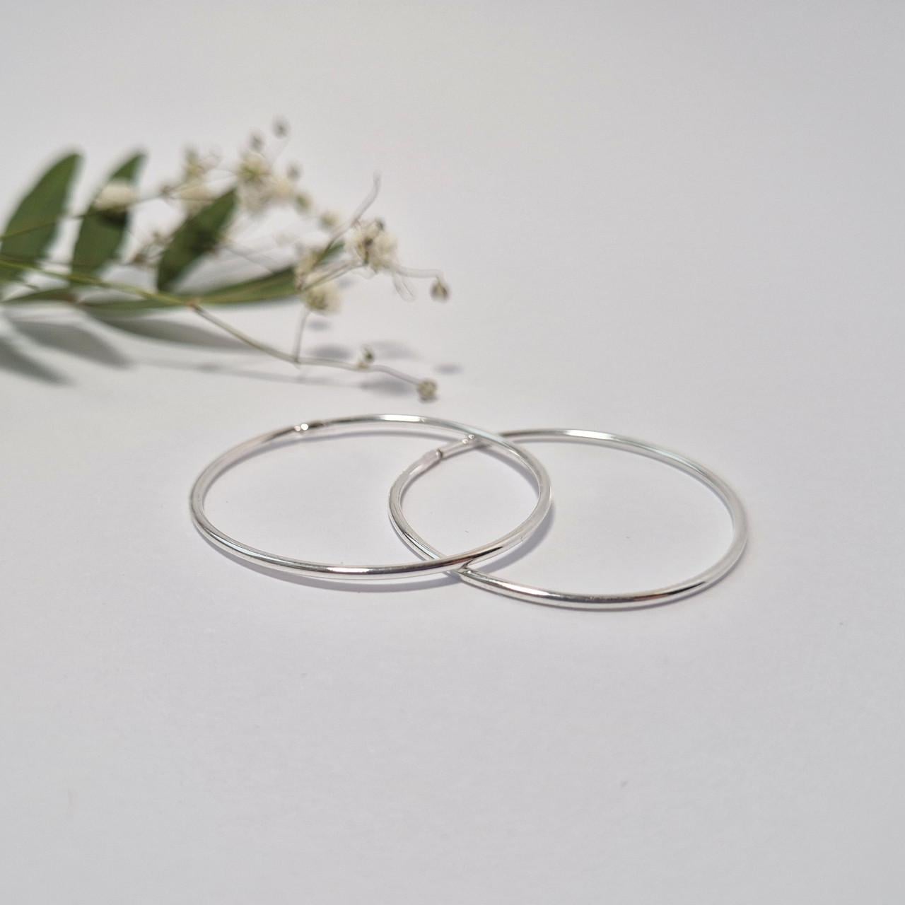 Серьги кольца Конго серебро 925 пробы 2,40 г 35 мм (5003.5)