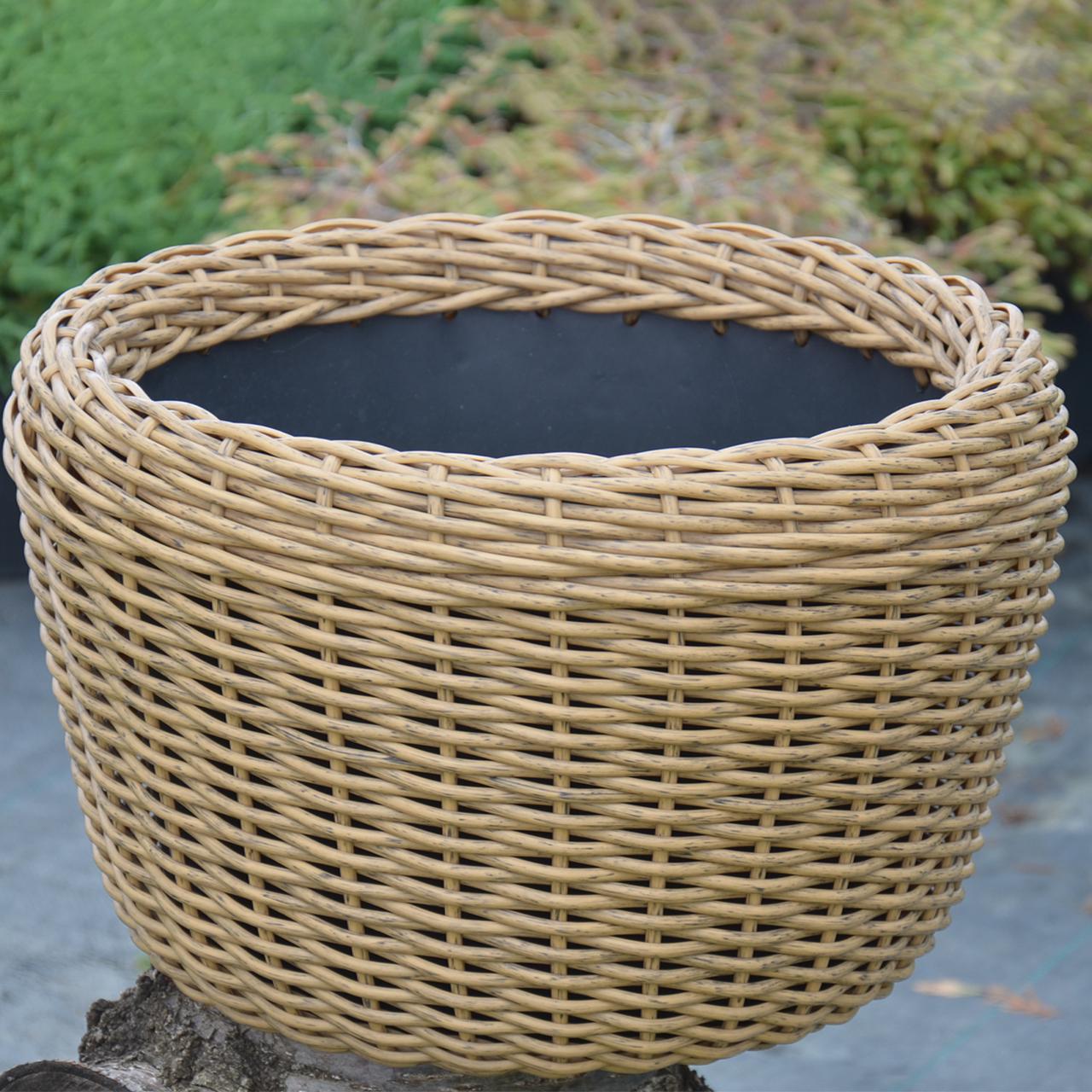 Кашпо большое для растений и цветов из искусственного ротанга/ручной работы 45 л Дерево (12343576) - фото 2 Кашпо большое для растений и цветов из искусственного ротанга/ручной работы 45 л Дерево (12343576) - фото 2