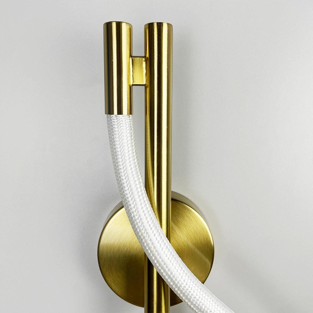 Бра із обплетеним неоном 40 см Латунь (W 203/400 AB) - фото 4