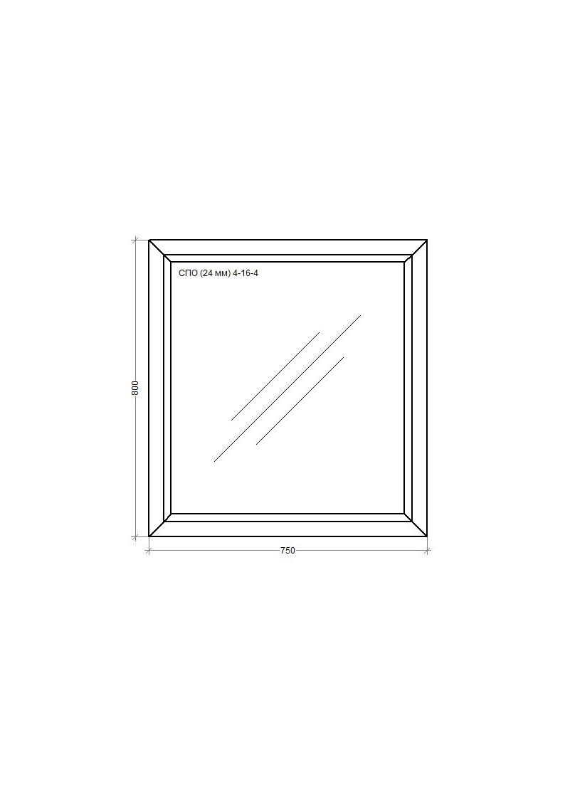 Окно металопластиковое WDS "Miroplast" глухое 750х800 мм - фото 2 Окно металопластиковое WDS "Miroplast" глухое 750х800 мм - фото 2