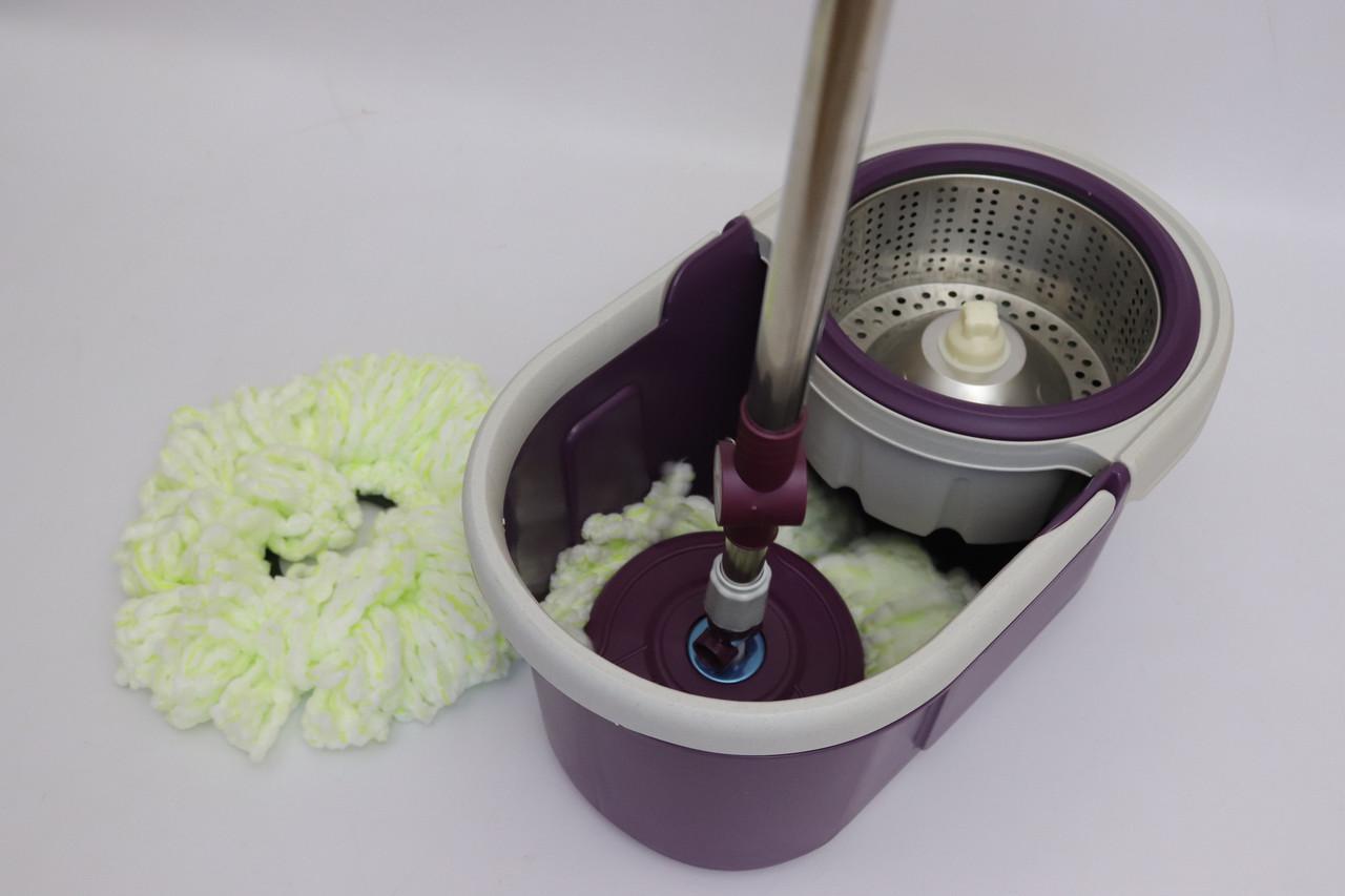 Швабра с автоматическим отжимом Magic и круглым ведром - фото 4