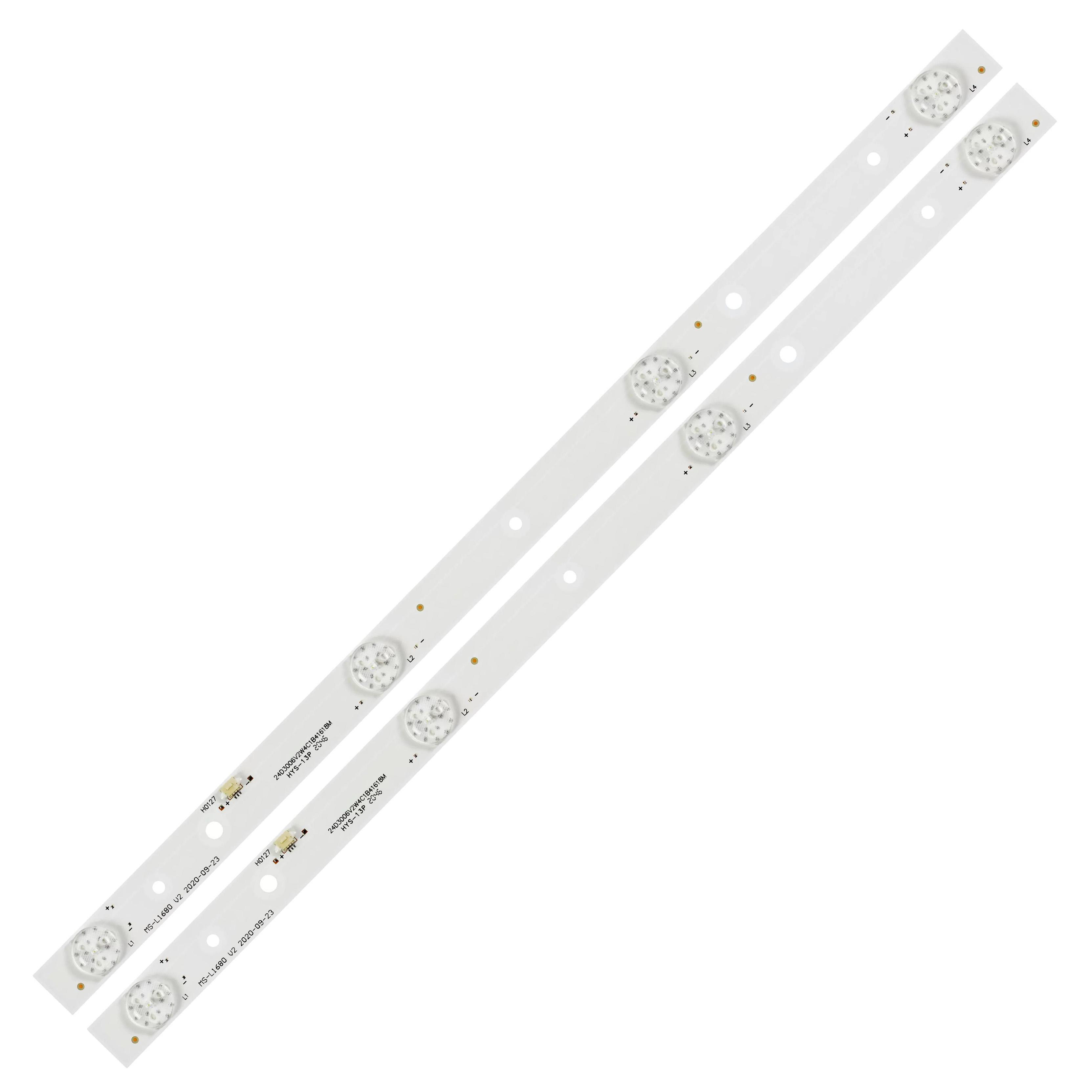 Комплект LED подсветки для TV MS-L1680 V2 24D3006V2W4C1B41618M0 MS-L1628 V3 JS-D-JP-24DK-041EC/70411 24" 2 шт. (ART-13897) Комплект LED подсветки для TV MS-L1680 V2 24D3006V2W4C1B41618M0 MS-L1628 V3 JS-D-JP-24DK-041EC/70411 24" 2 шт. (ART-13897)