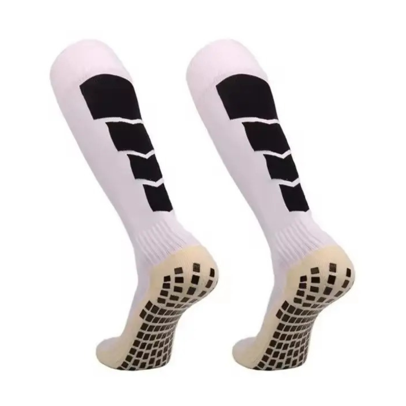 Гетры футбольные для игр и тренировок CZST-319 с антискользящим покрытием на подошве M Белый