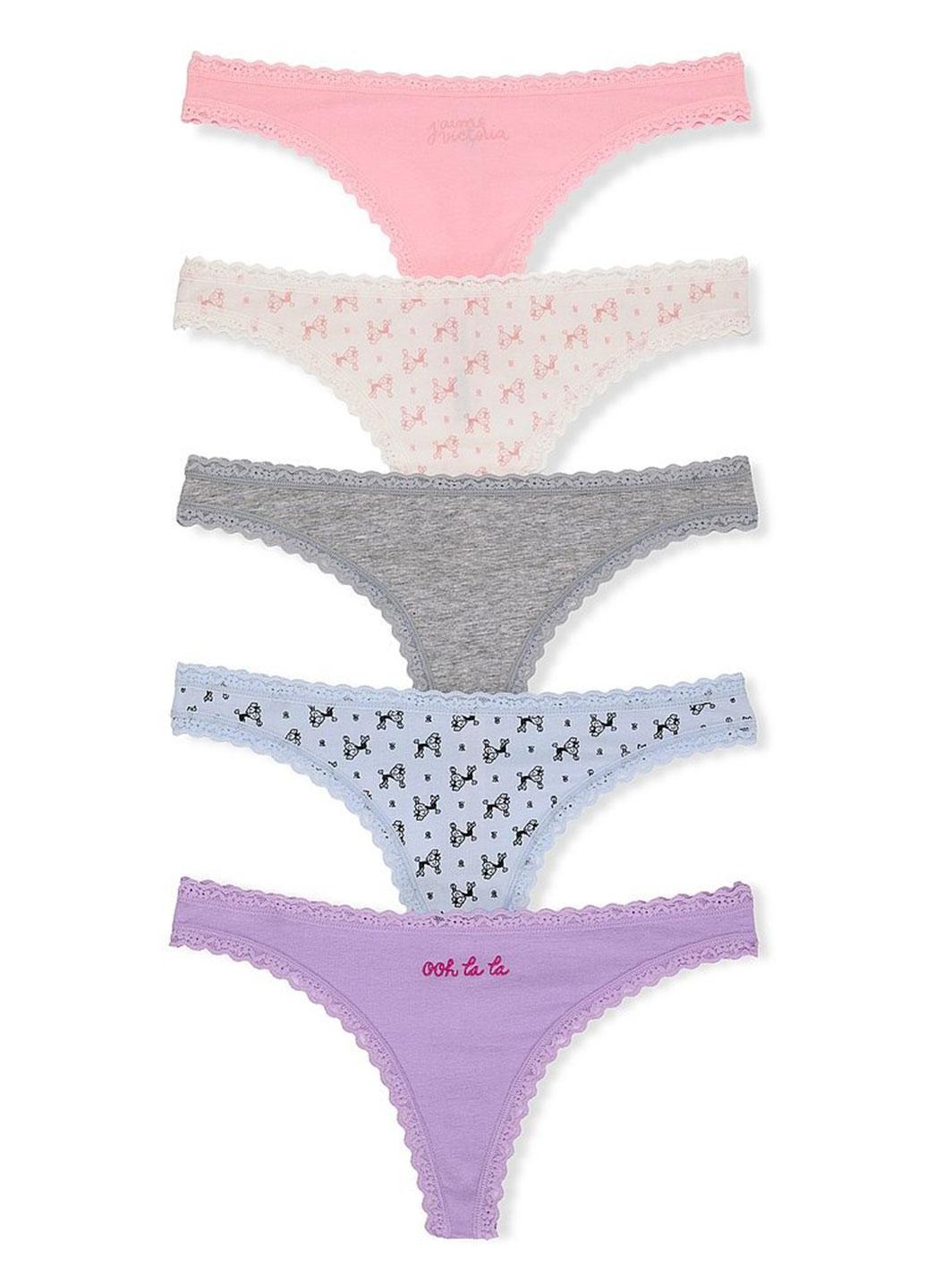 Набор трусиков Victoria Secret M 5 шт. Разноцветный (1440000428787QD7M)