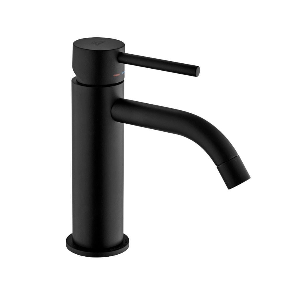 Смеситель для умывальника Paffoni Light без донного клапана Черный матовый (LIG071NO)
