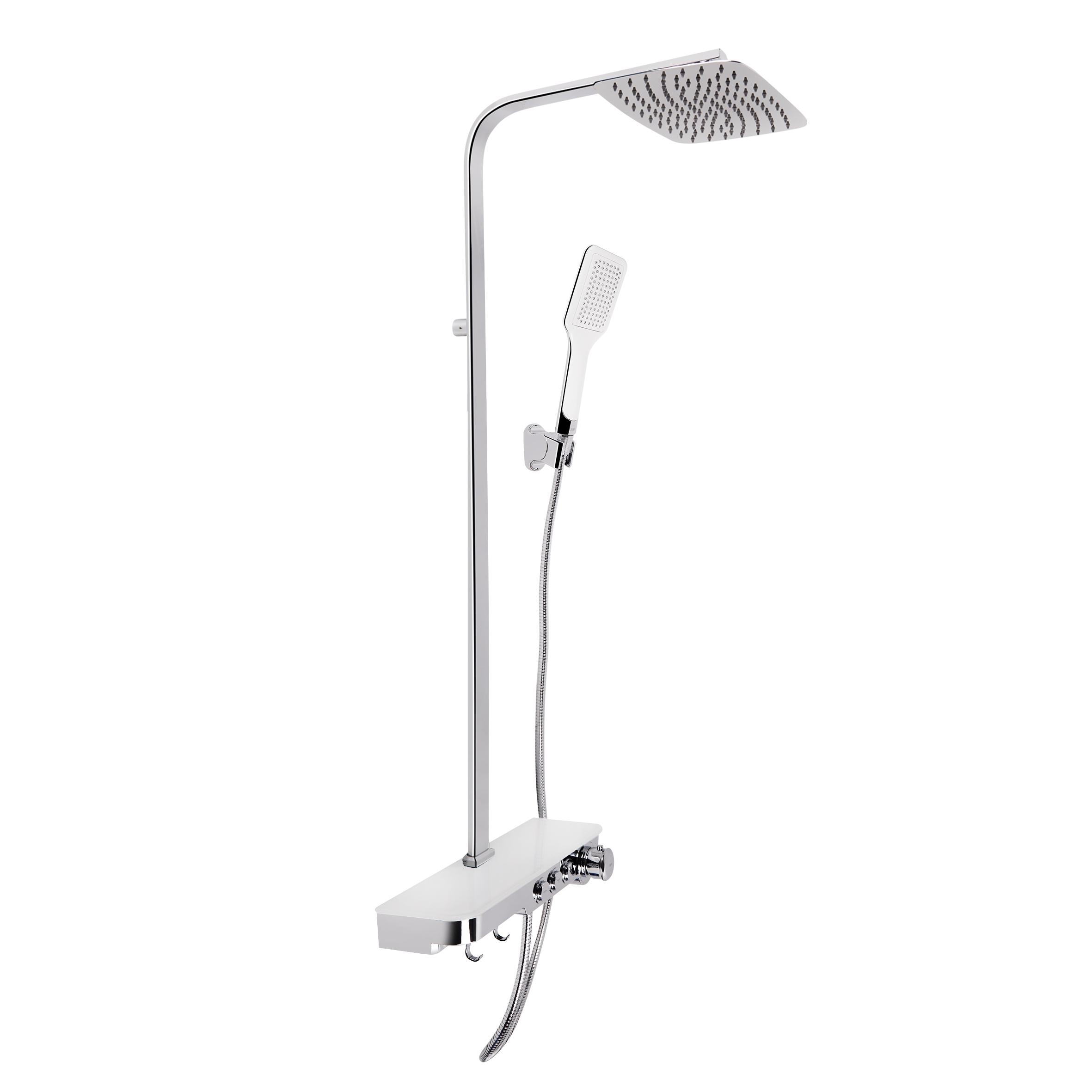 Душевая система со смесителем Q-tap Sloup QTSL57T106VKNW Белый (77532)