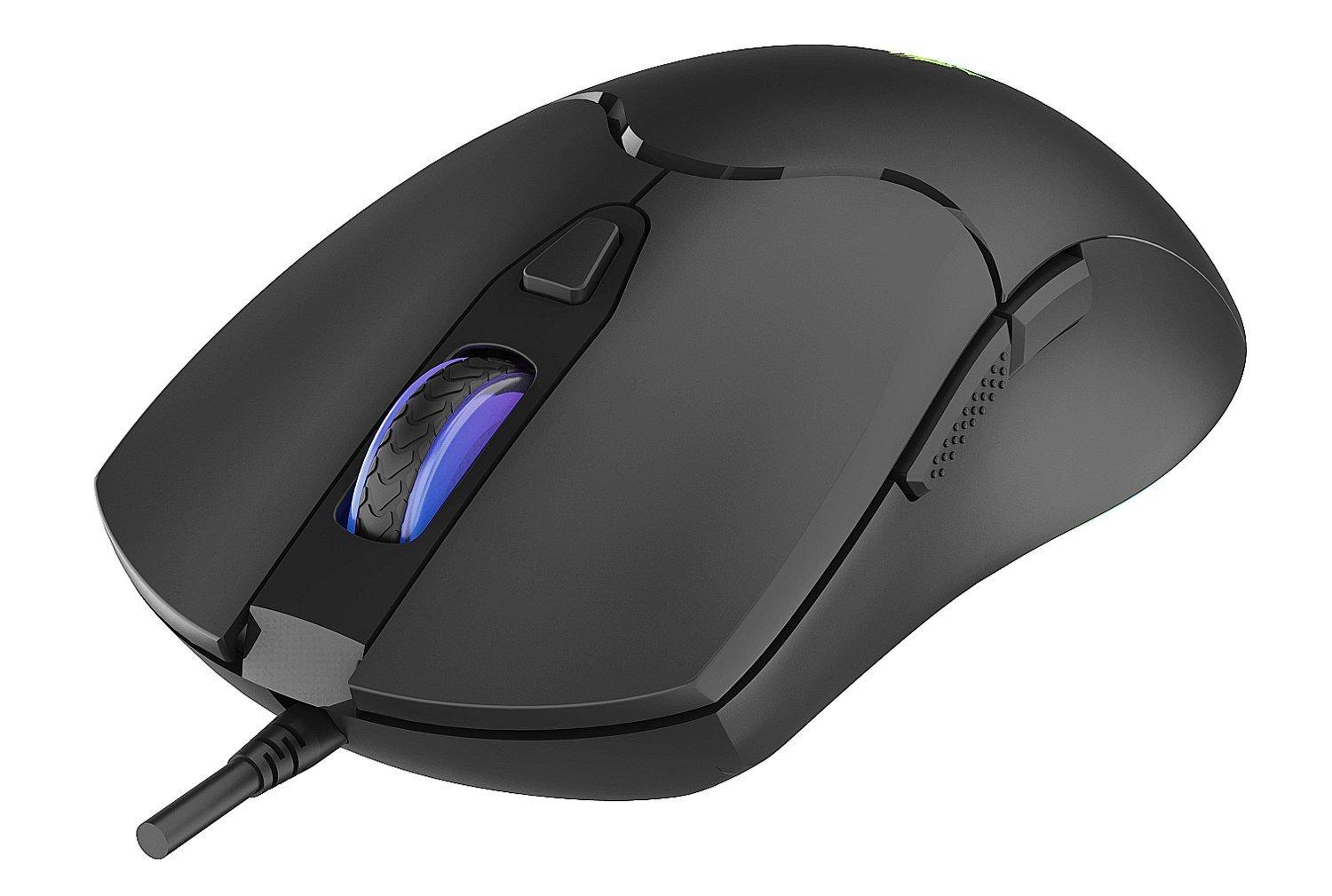 Мышь GamePro GM355 проводная 800-7200dpi RGB подсветка Черный (628275) - фото 2