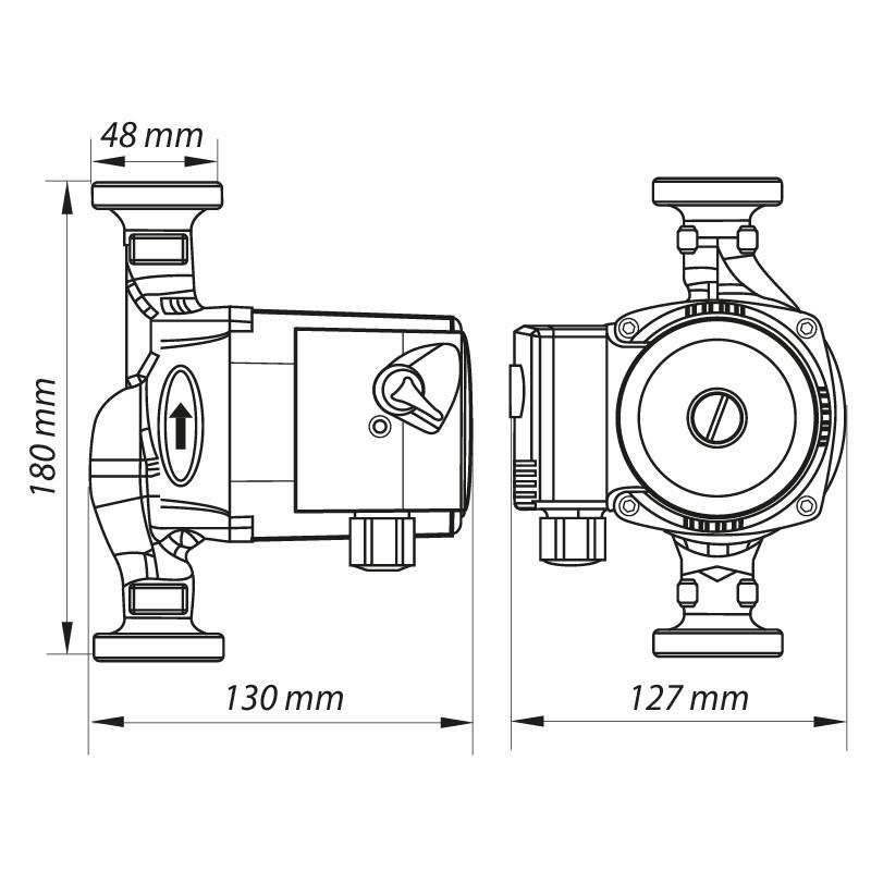 Насос циркуляционный центробежный KOER KP.GRS-25/4-180 (KP0248) - фото 4