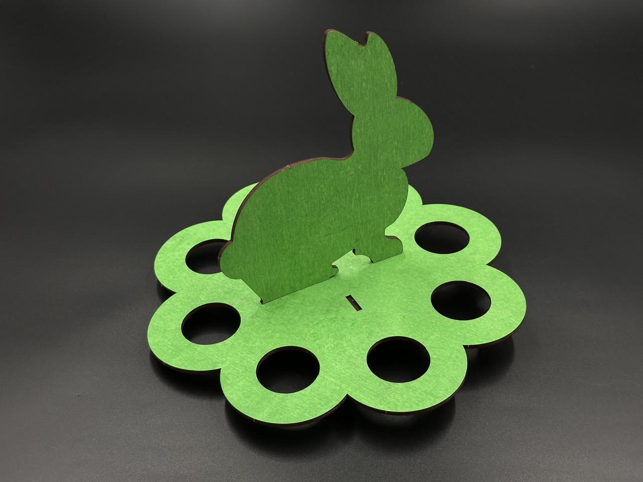 Заготівка для рукоділля дерев'яна підставка під пасхальні яйця під декупаж і розпис 8 шт. Зелений (X-503) - фото 3 Заготівка для рукоділля дерев'яна підставка під пасхальні яйця під декупаж і розпис 8 шт. Зелений (X-503) - фото 3