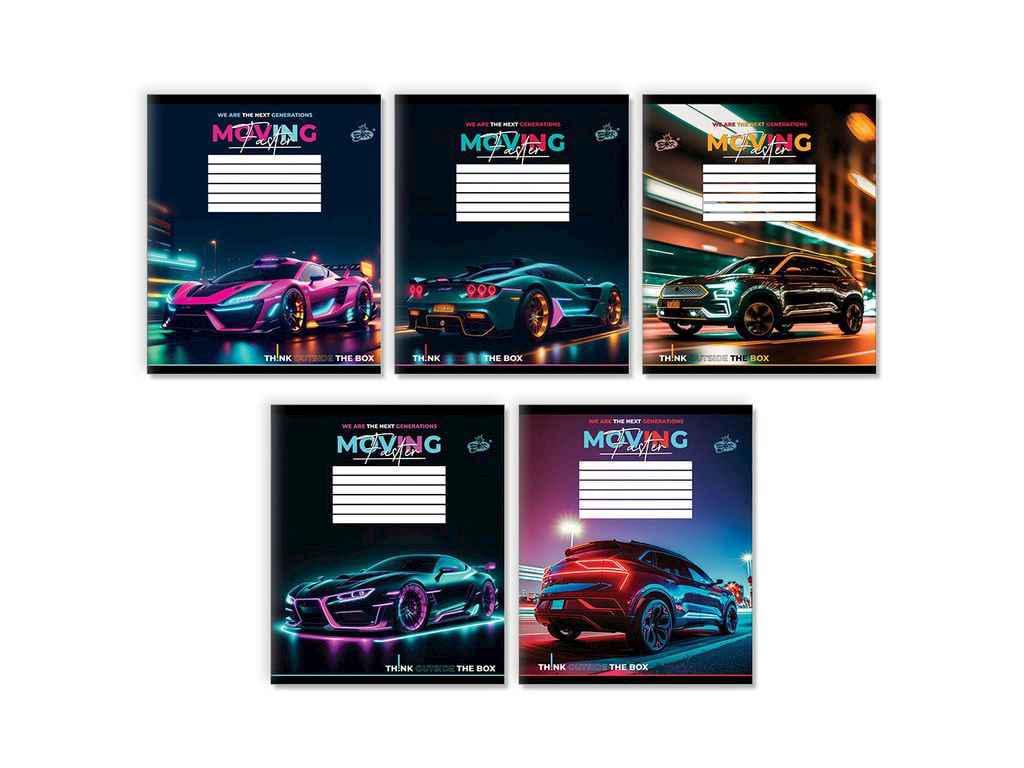 Тетрадь в клетку Бріск 18 л. 25 шт. ТВ-108 №2465 Быстрое движение (1065685)