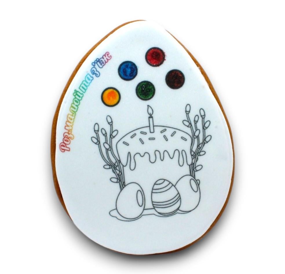 Пряник-розмальовка Крафт Печиво Великдень Паска 85 г