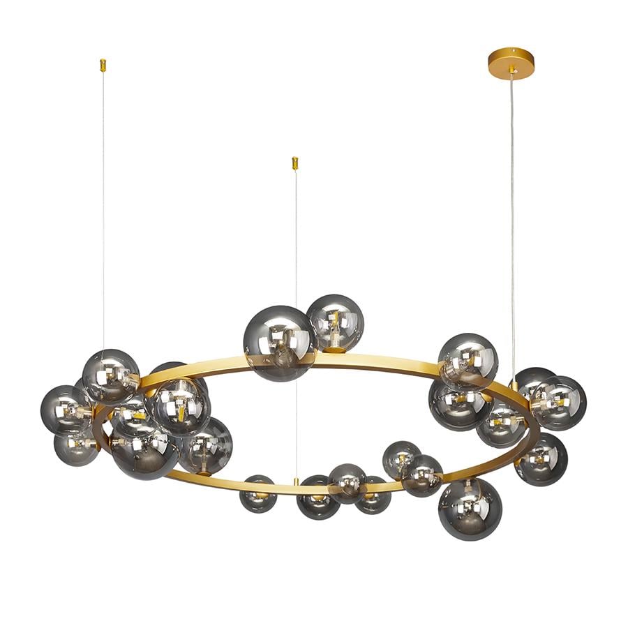 Люстра подвесная кольцо Light House LS-17132-24 DDG/BK плафон золото Черный