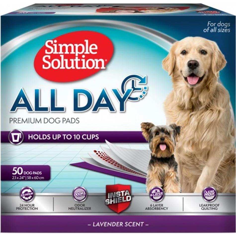 Пеленки Simple Solution All Day Premium Dog Pads 50шт, для животных с ароматом лаванды (ss10242)