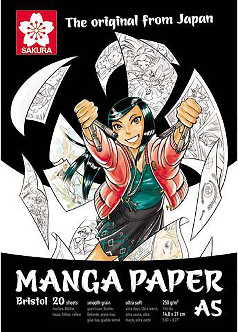 Альбом для маркер Sakura Manga 250 г/кв. м склейка 20 л. А5 Белый (99MANPADA5)
