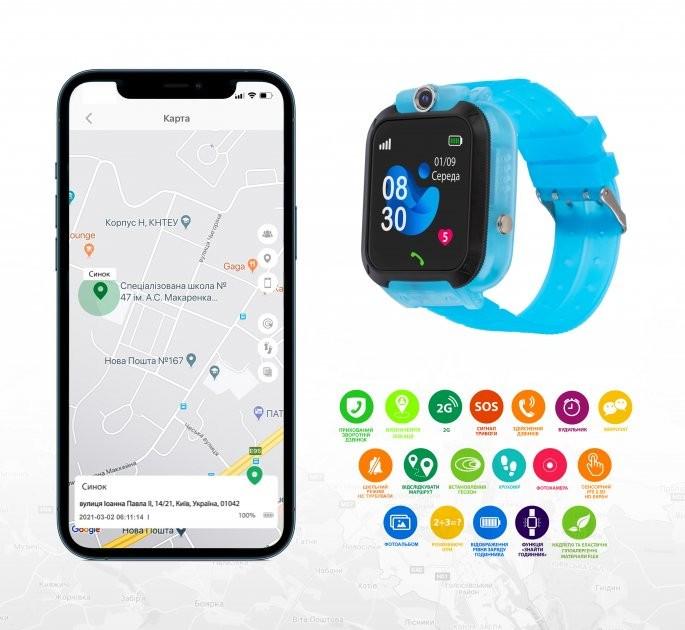 Смарт-часы AmiGo GO007 FLEXI GPS Blue (42206) - фото 5 Смарт-часы AmiGo GO007 FLEXI GPS Blue (42206) - фото 5