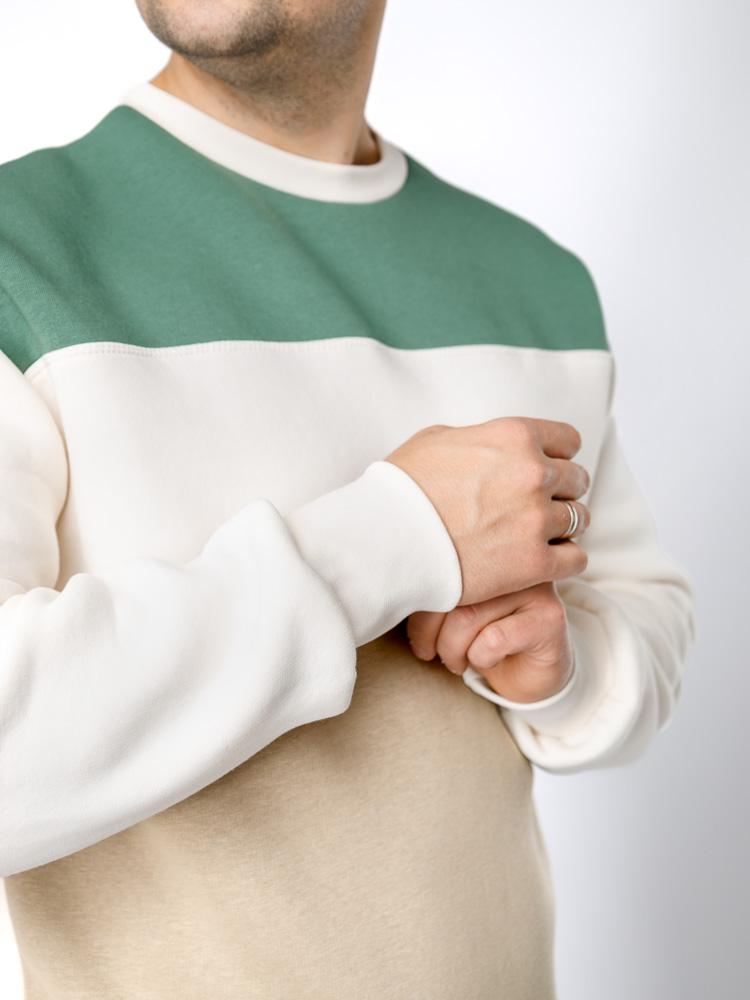 Світшот чоловічий ЦБ-00233110 р. 46 Білий (SKT000940643) - фото 3 Світшот чоловічий ЦБ-00233110 р. 46 Білий (SKT000940643) - фото 3