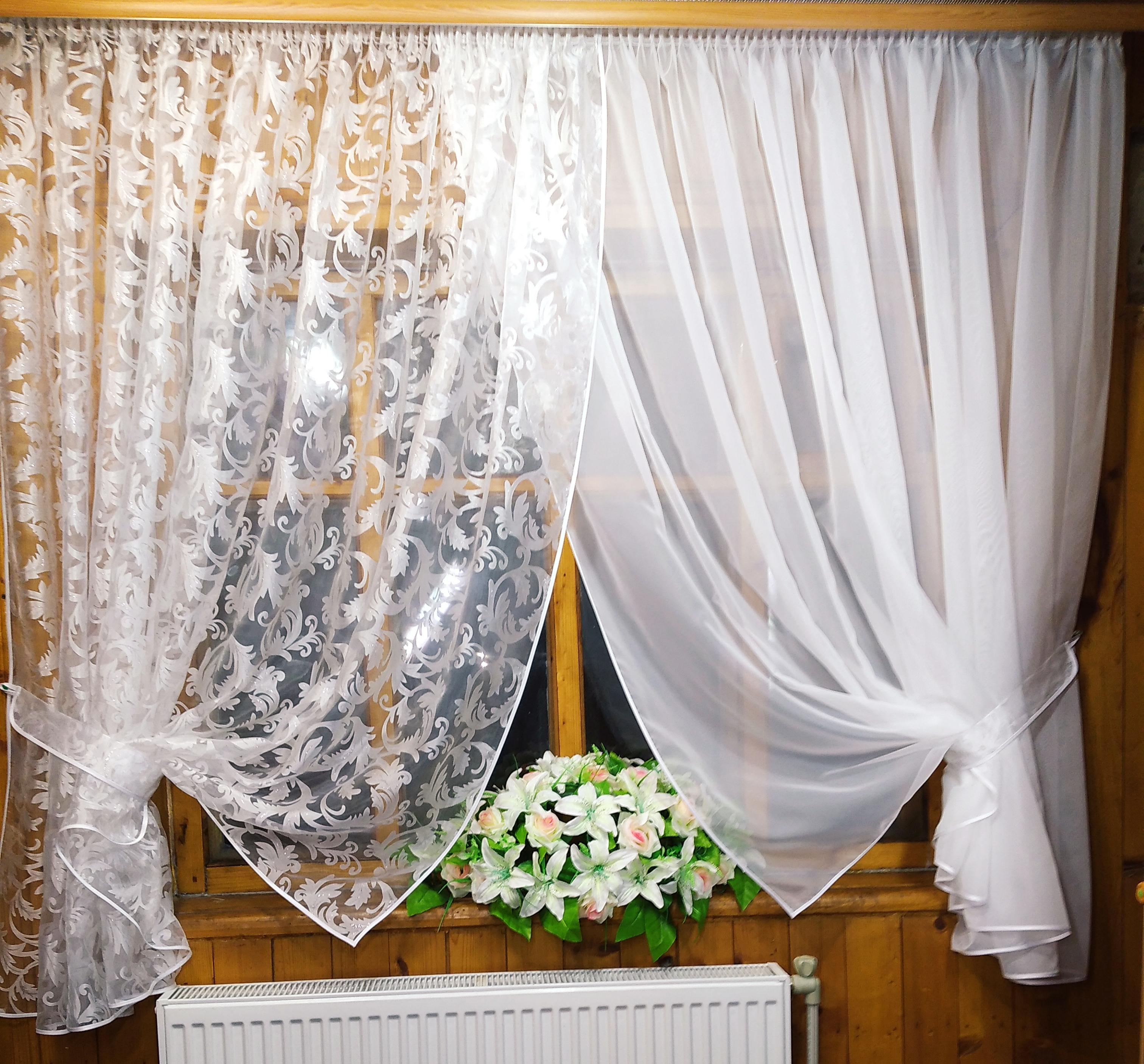 Тюль Вероника вензель 170х500 см Белый (1618881650)