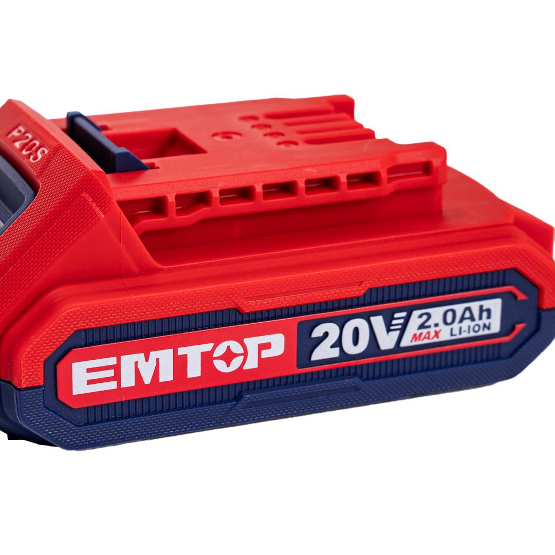Комплект EMTOP ELBCPK1222 серії P20S ЗП EFCR20200 та 2 АКБ EBPK20011 - фото 4 Комплект EMTOP ELBCPK1222 серії P20S ЗП EFCR20200 та 2 АКБ EBPK20011 - фото 4