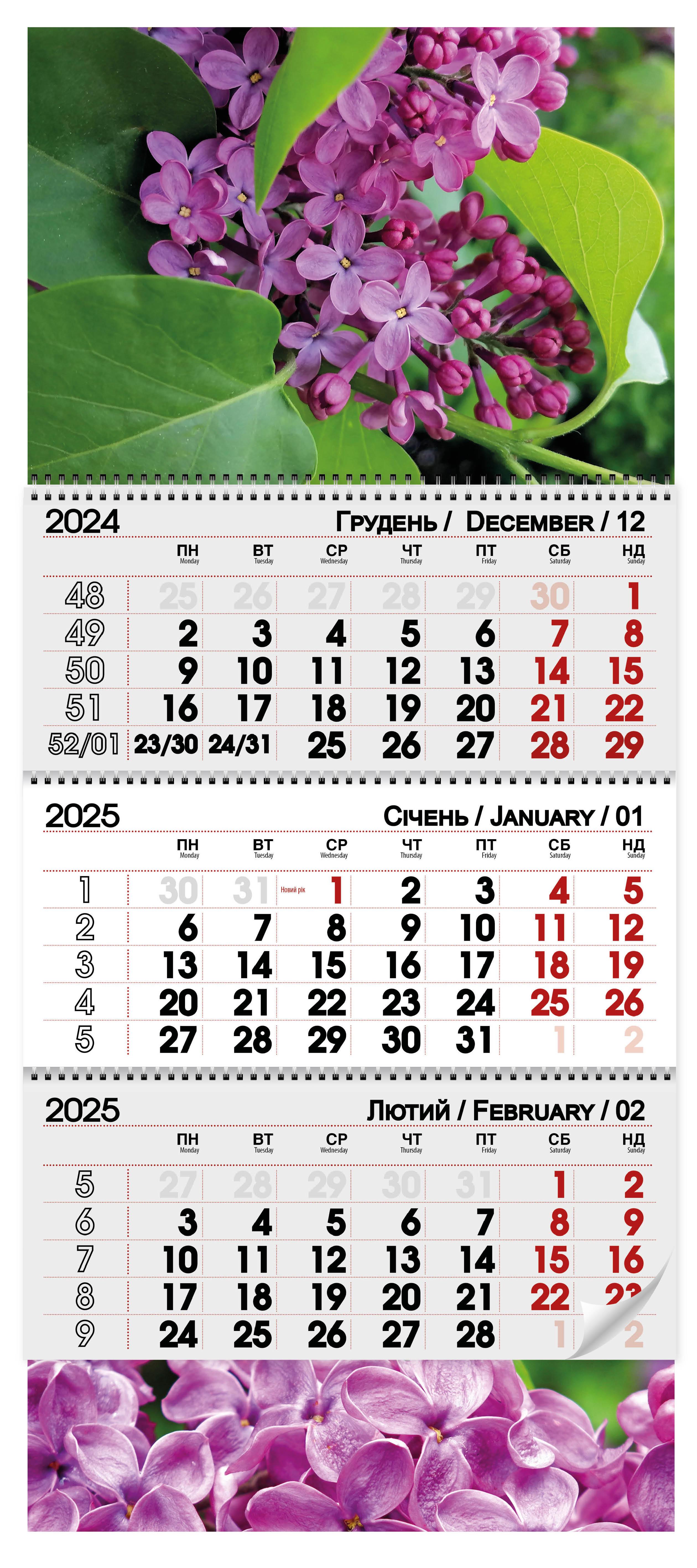 Календар 2025 Бузок (20127006)