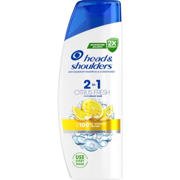 Шампунь Head & Shoulders 2в1 Против перхоти Цитрусовая свежесть 330 мл