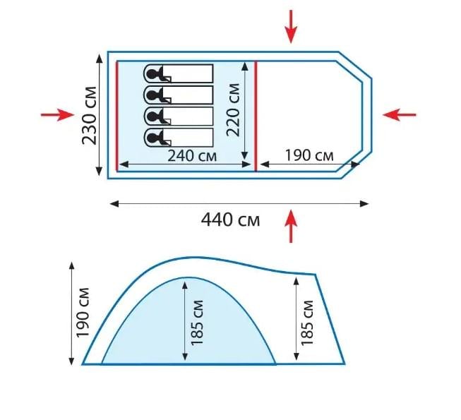 Намет Tramp Anaconda 4 V2 (28507) - фото 2