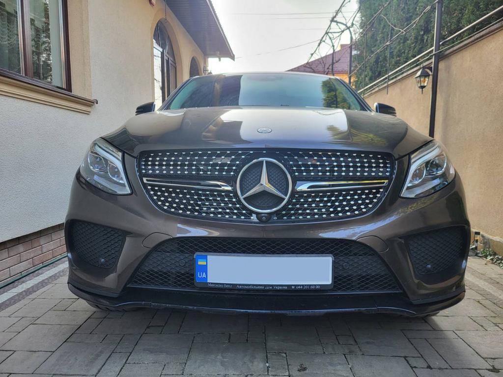 Тюнинг решетка радиатора С местом под камеру Cixtai для Mercedes GLE coupe C292 2015-2019 гг. abs-пластик