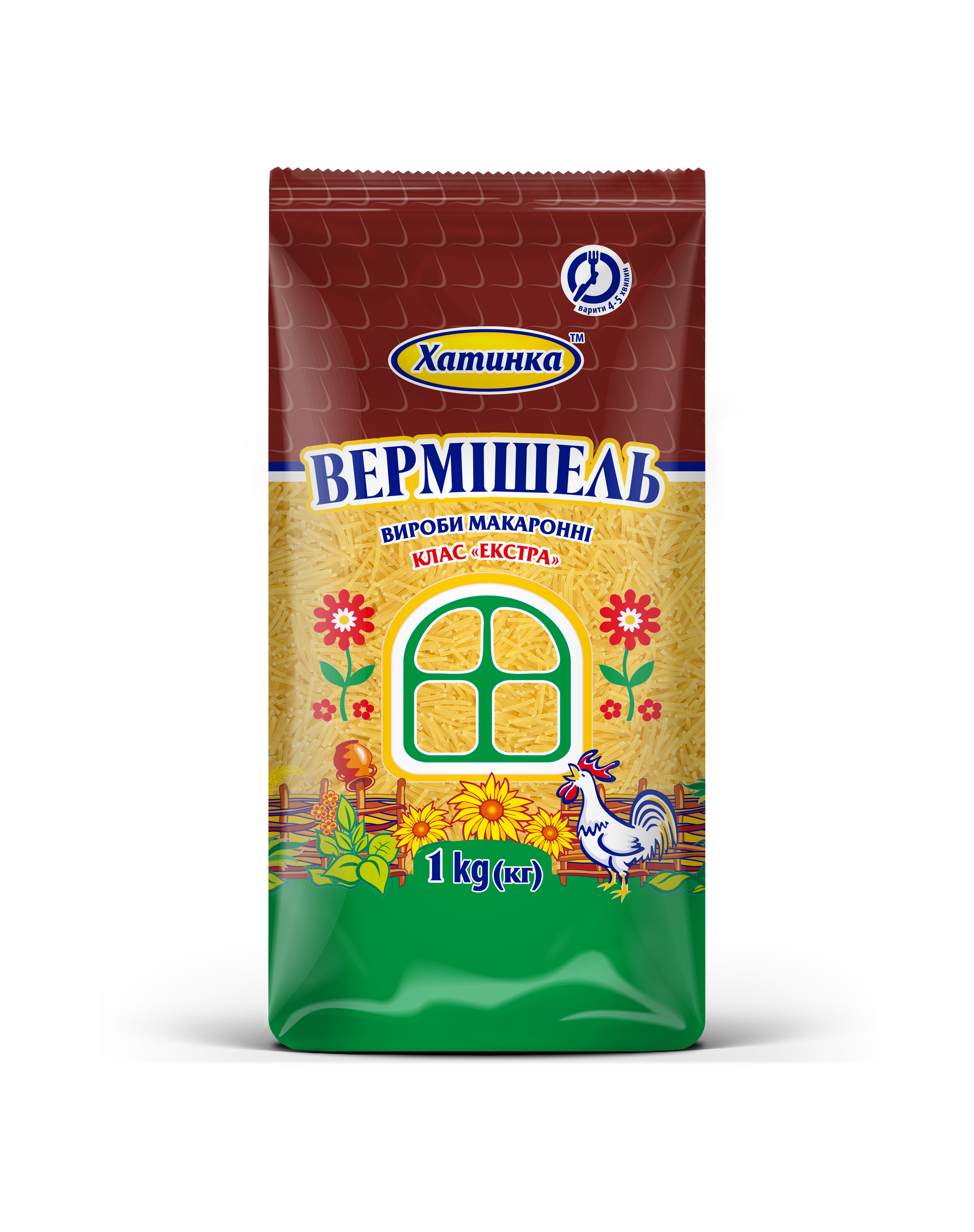 Макарони Хатинка Вермішель 1 кг (4820174601638)