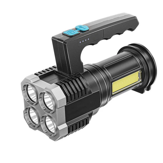 LED-фонарь аккумуляторный ручной 4 режима Черный (MX-00008269)