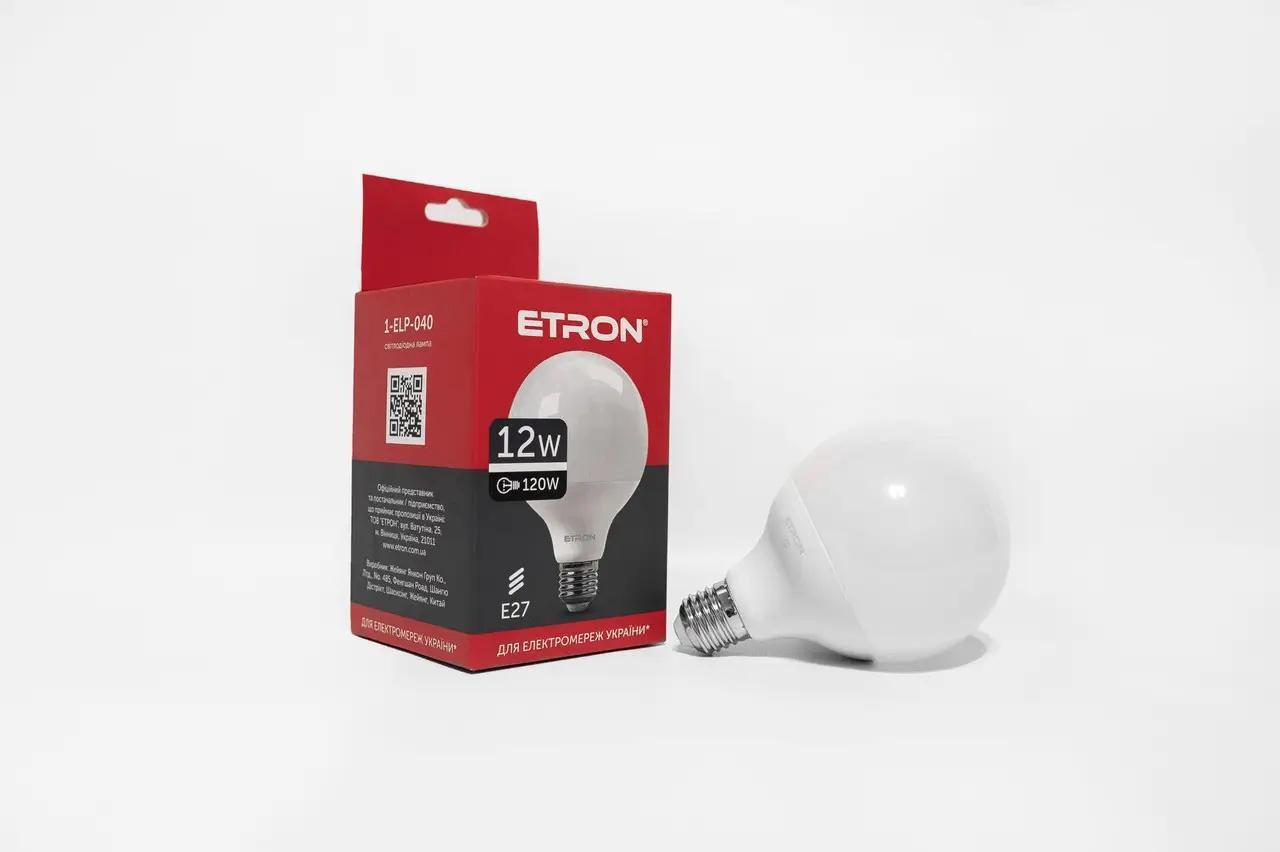 Світлодіодна лампа ETRON 12W G95 4200K 220V E27 Денний білий (1-ELP-040)