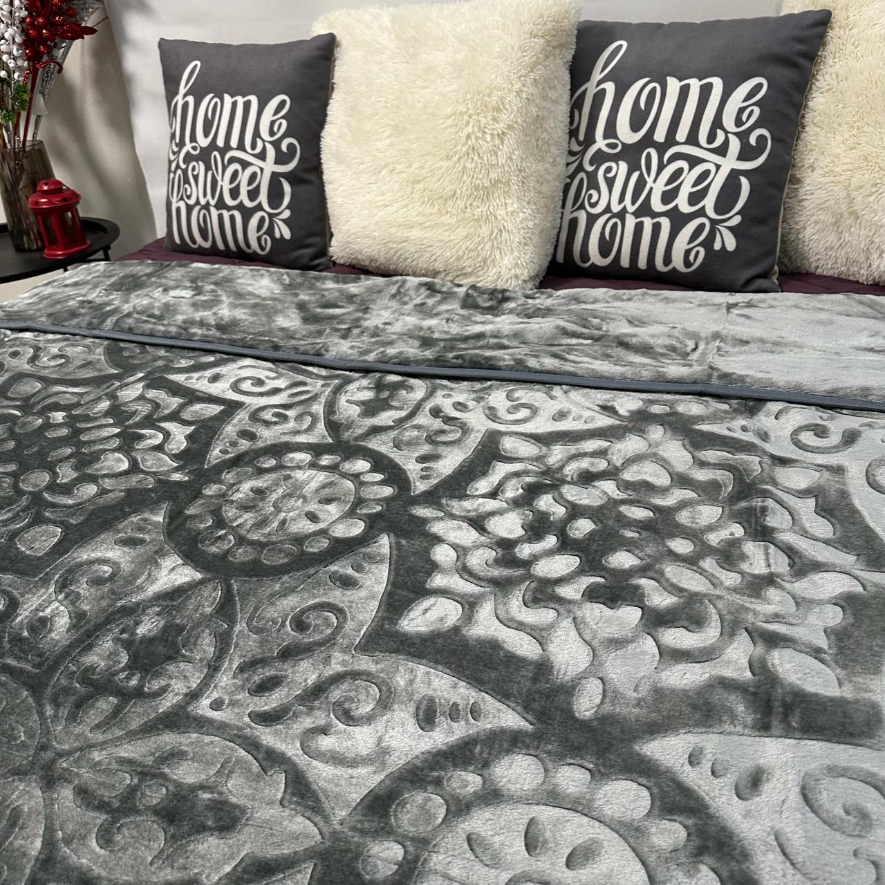 Покривало на ліжко акрилове 200x230 см Графітовий (P-акрил-11) - фото 4