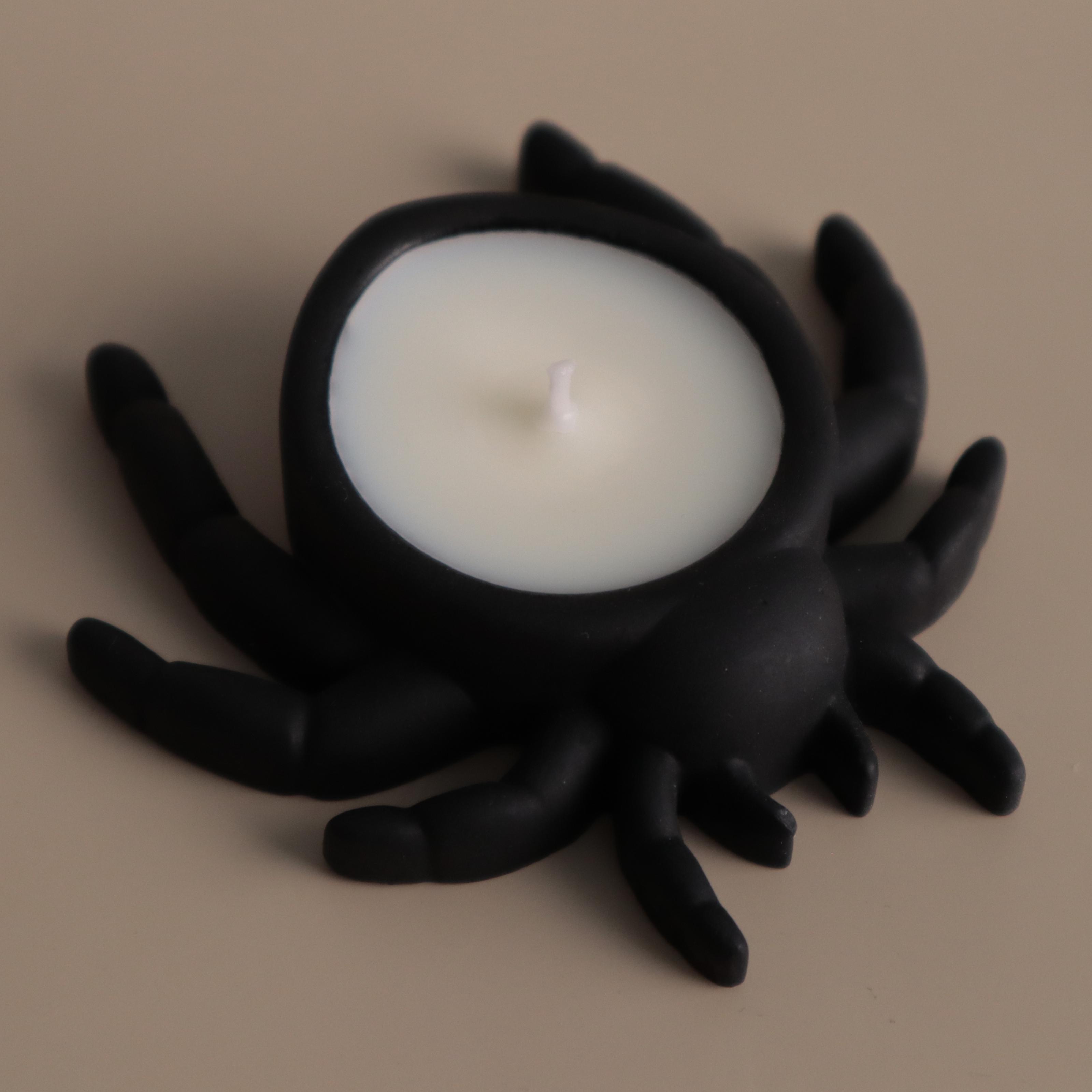 Аромасвічка соєва Wax Harmony Ваніль у гіпсовому кашпо Чайна Павук 15 г Чорний (1000602)