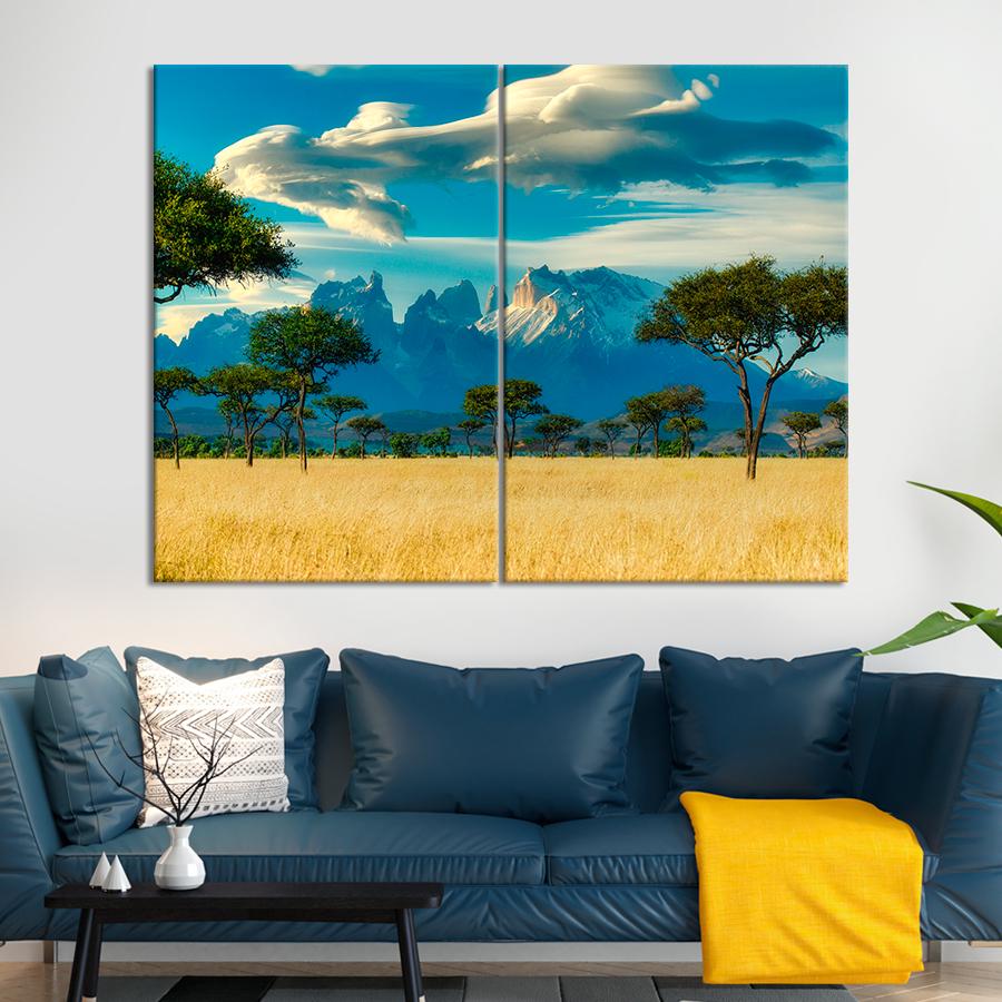 Картина природа Африканская саванна 165x122 см (A1157-2)