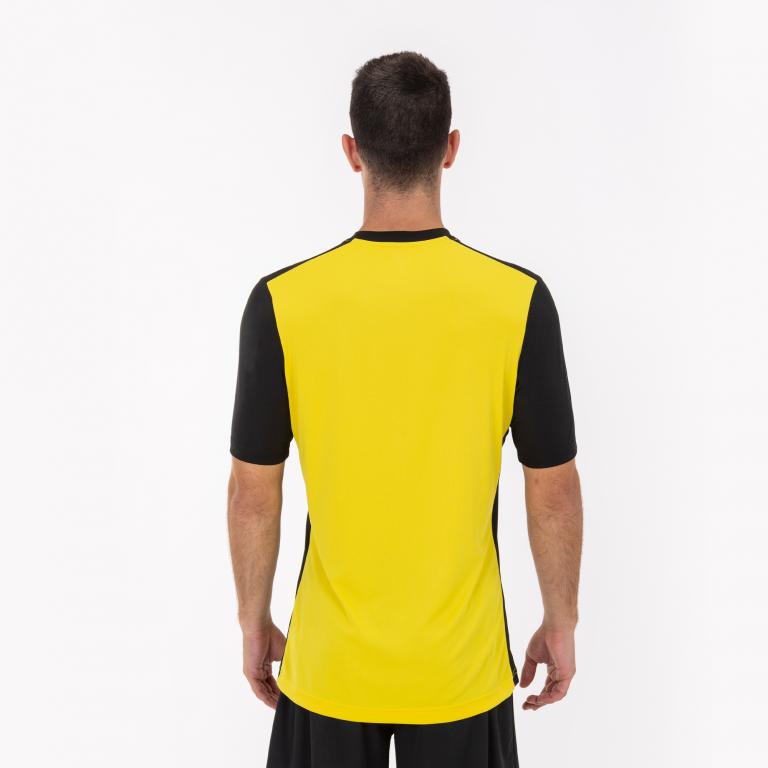 Футболка Joma 100682.109 T-Shirt Flag S Black/Yellow (9997628944063) - фото 2