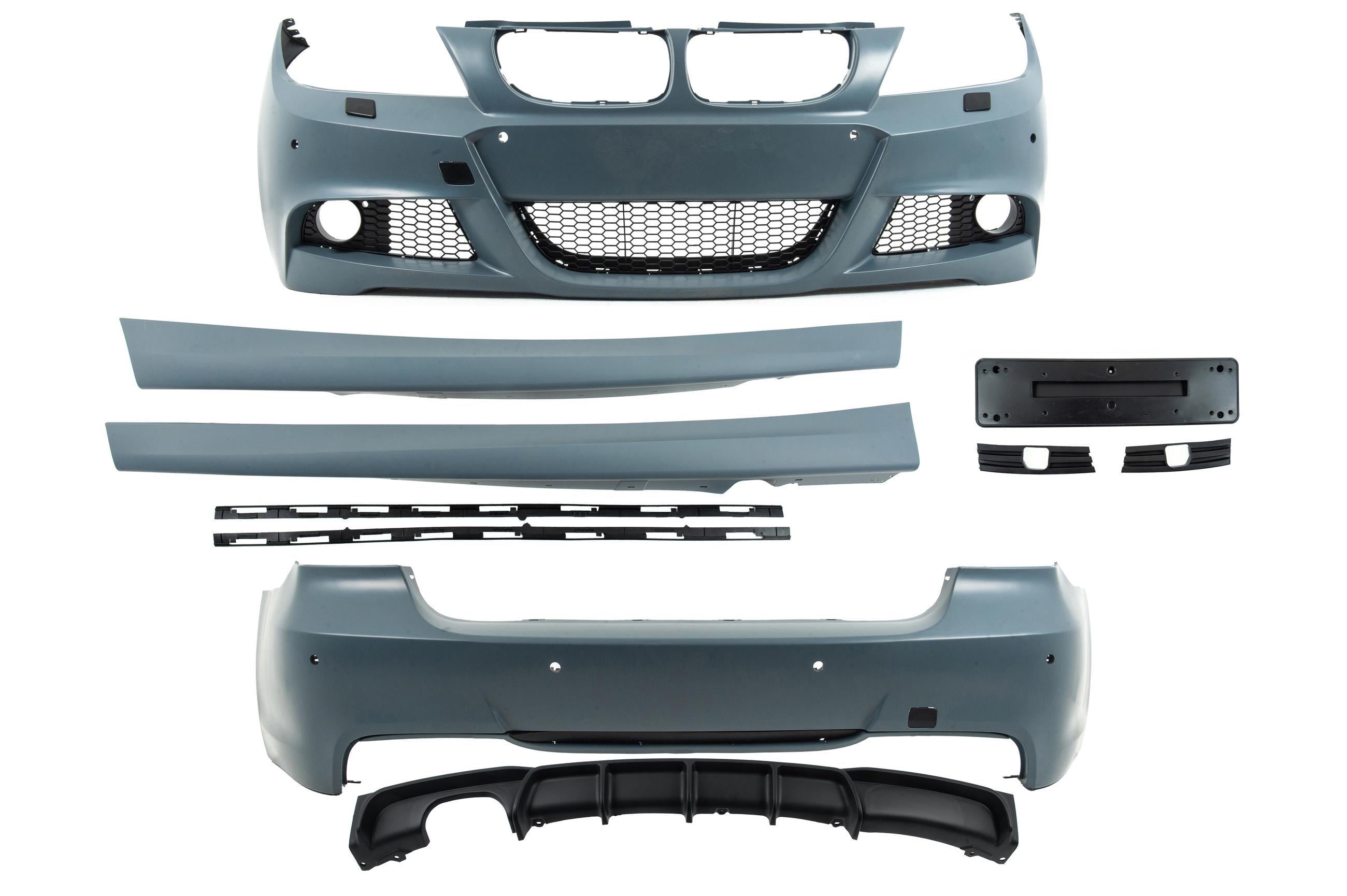Комплект обвеса M-Sport (для E90 2008-2011) Двойной выхлоп слева/справа GBT для BMW 3 серия E90/E91 2005-2011 гг. алюминий + пластик Под покраску