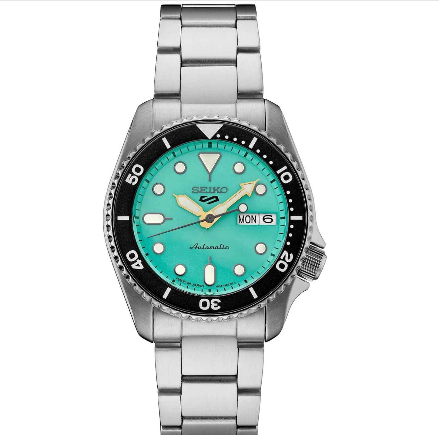 Годинник Seiko 5 Sports Automatic 38 мм Tiffany Бірюзовий (SRPK33K1)