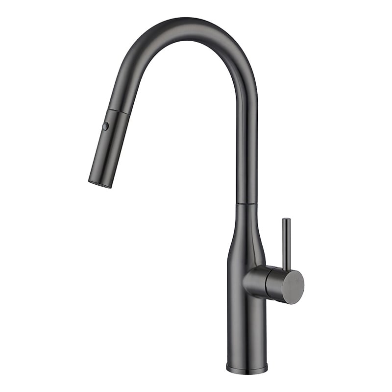 Смеситель для кухни с выдвижным изливом KOER KI-70004-07 нержавеющая сталь (KR3387)